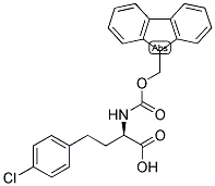 (R)-4-(4-CHLORO-PHENYL)-2-(9H-FLUOREN-9-YLMETHOXYCARBONYLAMINO)-BUTYRIC ACID Struktur