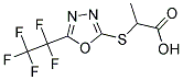 2-([5-(1,1,2,2,2-PENTAFLUOROETHYL)-1,3,4-OXADIAZOL-2-YL]SULFANYL)PROPANOIC ACID Struktur