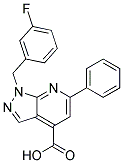 1-(3-FLUOROBENZYL)-6-PHENYL-1H-PYRAZOLO[3,4-B]PYRIDINE-4-CARBOXYLIC ACID Struktur