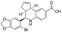 (3AS,4R,9BR)-4-(6-BROMO-1,3-BENZODIOXOL-5-YL)-3A,4,5,9B-TETRAHYDRO-3H-CYCLOPENTA[C]QUINOLINE-8-CARBOXYLIC ACID Struktur