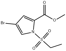 METHYL 4-BROMO-1-(ETHYLSULFONYL)-1H-PYRROLE-2-CARBOXYLATE Struktur