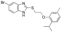 5-BROMO-2-([2-(2-ISOPROPYL-5-METHYLPHENOXY)ETHYL]THIO)-1H-BENZIMIDAZOLE Struktur