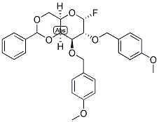 FLUORO 4,6-O-BENZYLIDENE-2,3-DI-O-(4-METHOXYBENZYL)-ALPHA-D-GALACTOPYRANOSIDE Struktur