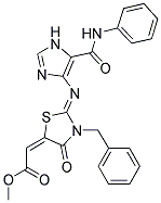 METHYL 2-(2-{[5-(ANILINOCARBONYL)-1H-IMIDAZOL-4-YL]IMINO}-3-BENZYL-4-OXO-1,3-THIAZOLIDIN-5-YLIDENE)ACETATE Struktur