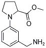 1-(3-AMINOMETHYL-PHENYL)-PYRROLIDINE-2-CARBOXYLIC ACID METHYL ESTER Struktur