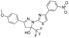 3-(4-METHOXYPHENYL)-1-[4-(3-NITROPHENYL)-1,3-THIAZOL-2-YL]-5-(TRIFLUOROMETHYL)-4,5-DIHYDRO-1H-PYRAZOL-5-OL Struktur