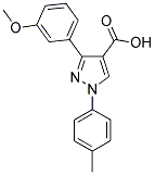 3-(3-METHOXYPHENYL)-1-(4-METHYLPHENYL)-1H-PYRAZOLE-4-CARBOXYLIC ACID Struktur