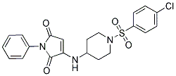 3-({1-[(4-CHLOROPHENYL)SULFONYL]PIPERIDIN-4-YL}AMINO)-1-PHENYL-1H-PYRROLE-2,5-DIONE Struktur