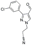 3-[3-(3-CHLOROPHENYL)-4-FORMYL-1H-PYRAZOL-1-YL]PROPANENITRILE Struktur