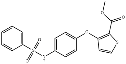 METHYL 3-(4-[(PHENYLSULFONYL)AMINO]PHENOXY)-2-THIOPHENECARBOXYLATE Struktur