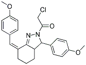 2-CHLORO-1-[7-(4-METHOXY-BENZYLIDENE)-3-(4-METHOXY-PHENYL)-3,3A,4,5,6,7-HEXAHYDRO-INDAZOL-2-YL]-ETHANONE Struktur