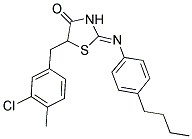 (2Z)-2-[(4-BUTYLPHENYL)IMINO]-5-(3-CHLORO-4-METHYLBENZYL)-1,3-THIAZOLIDIN-4-ONE Struktur