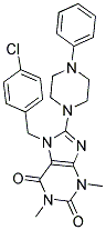 7-(4-CHLOROBENZYL)-1,3-DIMETHYL-8-(4-PHENYLPIPERAZIN-1-YL)-3,7-DIHYDRO-1H-PURINE-2,6-DIONE Struktur