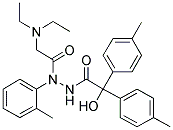 N'-(2-(DIETHYLAMINO)ACETYL)-2-HYDROXY-N'-O-TOLYL-2,2-DIP-TOLYLACETOHYDRAZIDE Struktur