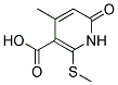 4-METHYL-2-(METHYLTHIO)-6-OXO-1,6-DIHYDROPYRIDINE-3-CARBOXYLIC ACID Struktur