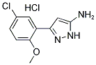 3-(5-CHLORO-2-METHOXYPHENYL)-1H-PYRAZOL-5-YLAMINE HYDROCHLORIDE Struktur