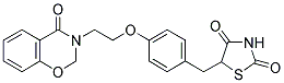 5-[[4-[2-(4-OXO-2H-1,3-BENZOXAZIN3(4H)-YL)ETHOXY]PHENYL]METHYL2,4-THIAZOLIDINEDIONE Struktur