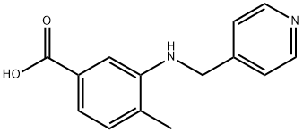 4-METHYL-3-((PYRIDIN-4-YLMETHYL)AMINO)BENZOIC ACID Struktur