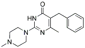 5-BENZYL-6-METHYL-2-(4-METHYLPIPERAZIN-1-YL)PYRIMIDIN-4(3H)-ONE Struktur