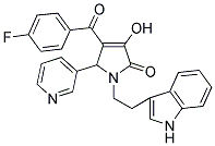 4-(4-FLUOROBENZOYL)-3-HYDROXY-1-[2-(1H-INDOL-3-YL)ETHYL]-5-(3-PYRIDINYL)-1,5-DIHYDRO-2H-PYRROL-2-ONE Struktur