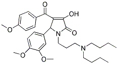 1-(3-(DIBUTYLAMINO)PROPYL)-5-(3,4-DIMETHOXYPHENYL)-3-HYDROXY-4-(4-METHOXYBENZOYL)-1H-PYRROL-2(5H)-ONE Struktur