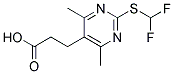 3-[2-[(DIFLUOROMETHYL)THIO]-4,6-DIMETHYLPYRIMIDIN-5-YL]PROPANOIC ACID Struktur