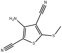 3-AMINO-5-METHYLSULFANYL-THIOPHENE-2,4-DICARBONITRILE Struktur