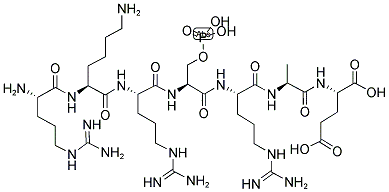 H-ARG-LYS-ARG-PSER-ARG-ALA-GLU-OH Struktur