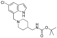 [1-(5-CHLORO-1H-INDOL-7-YLMETHYL)-PIPERIDIN-4-YLMETHYL]-CARBAMIC ACID TERT-BUTYL ESTER Struktur