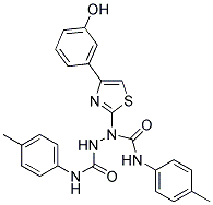 N~1~-(4-METHYLPHENYL)-1-[4-(4-HYDROXYPHENYL)-1,3-THIAZOL-2-YL]-N~2~-(4-METHYLPHENYL)-1,2-HYDRAZINEDICARBOXAMIDE Struktur