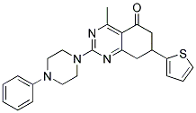 4-METHYL-2-(4-PHENYLPIPERAZIN-1-YL)-7-(THIOPHEN-2-YL)-7,8-DIHYDROQUINAZOLIN-5(6H)-ONE Struktur