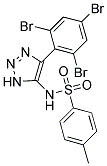 4-METHYL-N-[4-(2,4,6-TRIBROMOPHENYL)-1H-1,2,3-TRIAZOL-5-YL]BENZENESULFONAMIDE Struktur