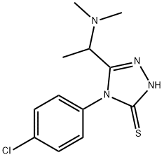 4-(4-CHLOROPHENYL)-5-[1-(DIMETHYLAMINO)ETHYL]-4H-1,2,4-TRIAZOLE-3-THIOL Struktur