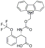 (R)-3-(9H-FLUOREN-9-YLMETHOXYCARBONYLAMINO)-3-(2-TRIFLUOROMETHOXY-PHENYL)-PROPIONIC ACID Struktur