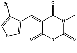 5-[(4-BROMO-3-THIENYL)METHYLENE]-1,3-DIMETHYL-2,4,6(1H,3H,5H)-PYRIMIDINETRIONE Struktur