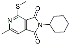 2-CYCLOHEXYL-6-METHYL-4-(METHYLTHIO)-1H-PYRROLO[3,4-C]PYRIDINE-1,3(2H)-DIONE Struktur