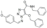 (Z)-N-BENZYL-5-(BENZYLOXY)-1-(4-METHOXYBENZYLIDENEAMINO)-1H-1,2,3-TRIAZOLE-4-CARBOXAMIDE Struktur