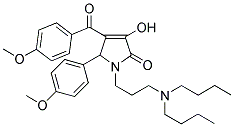 1-(3-(DIBUTYLAMINO)PROPYL)-3-HYDROXY-4-(4-METHOXYBENZOYL)-5-(4-METHOXYPHENYL)-1H-PYRROL-2(5H)-ONE Struktur