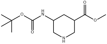 5-TERT-BUTOXYCARBONYLAMINO-PIPERIDINE-3-CARBOXYLIC ACID METHYL ESTER Structure