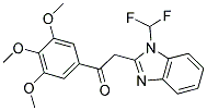 2-[1-(DIFLUOROMETHYL)-1H-BENZIMIDAZOL-2-YL]-1-(3,4,5-TRIMETHOXYPHENYL)ETHANONE Struktur