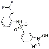 N-[2-(DIFLUOROMETHOXY)PHENYL]-1-HYDROXY-1H-1,2,3-BENZOTRIAZOLE-6-SULFONAMIDE Struktur