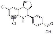 4-[(3AR,4S,9BS)-6,8-DICHLORO-3A,4,5,9B-TETRAHYDRO-3H-CYCLOPENTA[C]QUINOLIN-4-YL]BENZOIC ACID Struktur