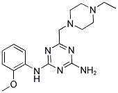 6-[(4-ETHYLPIPERAZIN-1-YL)METHYL]-N-(2-METHOXYPHENYL)-1,3,5-TRIAZINE-2,4-DIAMINE Struktur