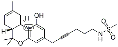 (6AR,10AR)-1-HYDROXY-3-(1-METHANESULFONYLAMINO-4-HEXYN-6-YL)-6A,7,10,10A-TETRAHYDRO-6,6,9-TRIMETHYL-6H-DIBENZO[B,D]PYRAN Struktur