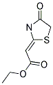 ETHYL (2Z)-(3-METHYL-4-OXO-1,3-THIAZOLIDIN-2-YLIDENE)ACETATE Struktur