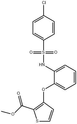 METHYL 3-(2-([(4-CHLOROPHENYL)SULFONYL]AMINO)PHENOXY)-2-THIOPHENECARBOXYLATE Struktur