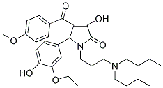 1-(3-(DIBUTYLAMINO)PROPYL)-5-(3-ETHOXY-4-HYDROXYPHENYL)-3-HYDROXY-4-(4-METHOXYBENZOYL)-1H-PYRROL-2(5H)-ONE Struktur