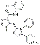 (Z)-N-(2-CHLOROPHENYL)-5-(3-PHENYL-4-P-TOLYLTHIAZOL-2(3H)-YLIDENEAMINO)-1H-IMIDAZOLE-4-CARBOXAMIDE Struktur