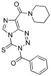 3-BENZOYL-8-(PIPERIDIN-1-YLCARBONYL)IMIDAZO[5,1-D][1,2,3,5]TETRAZINE-4(3H)-THIONE Struktur