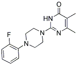 2-[4-(2-FLUOROPHENYL)PIPERAZIN-1-YL]-5,6-DIMETHYLPYRIMIDIN-4(3H)-ONE Struktur